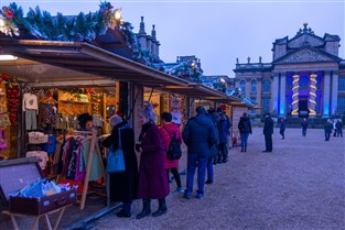 Blenheim Palace decorated for Christmas GOLD