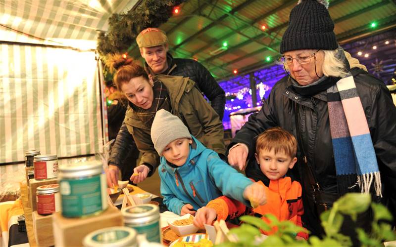 Malvern Christmas indoor market at showground